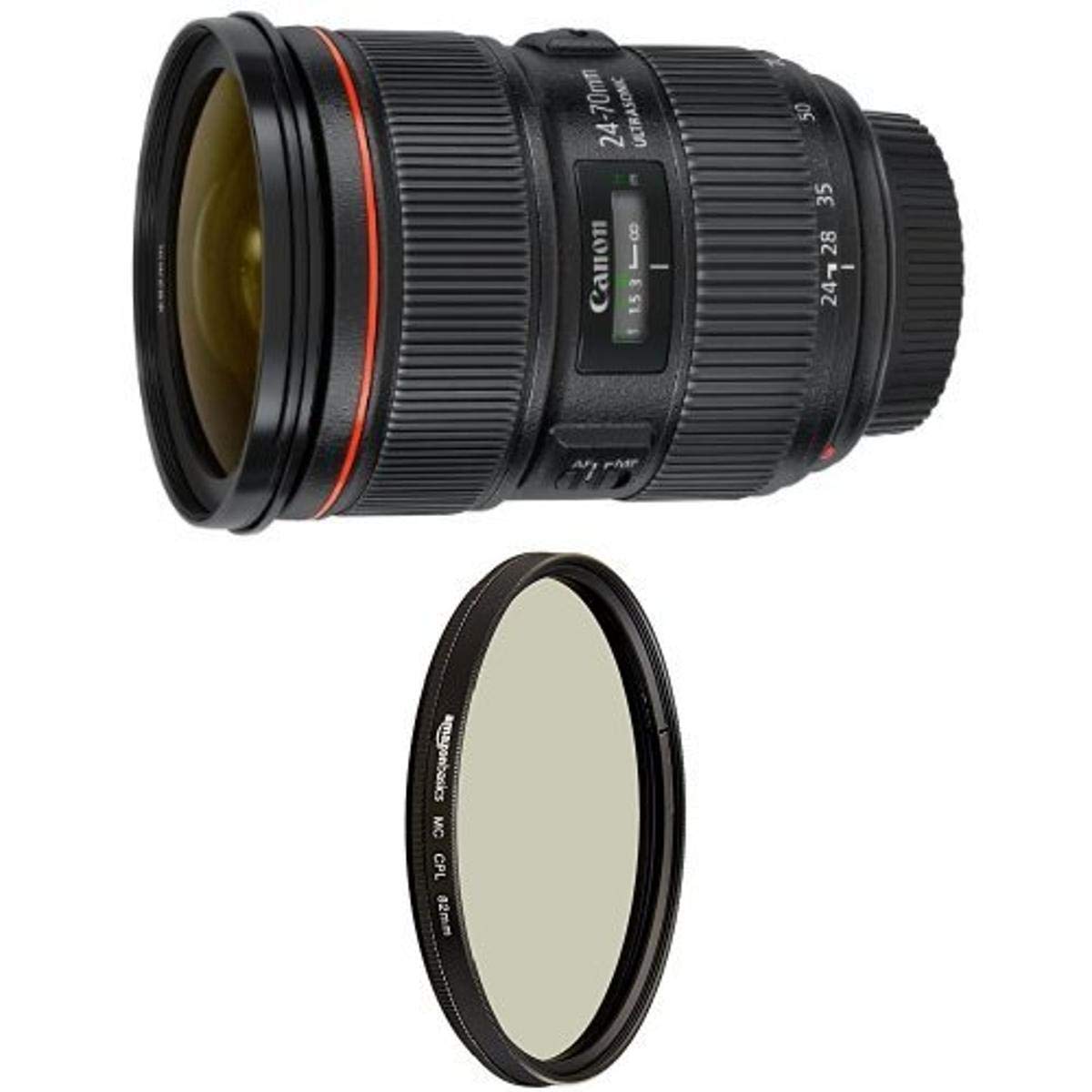Canon EF 24-70mm f/2.8L II USM Standard Zoom Lens and Circular Polarizer Lens - 82 mm Canon EF 24-70mm f/2.8L II USM Standard Zoom Lens and Circular Polarizer Lens - 82 mm